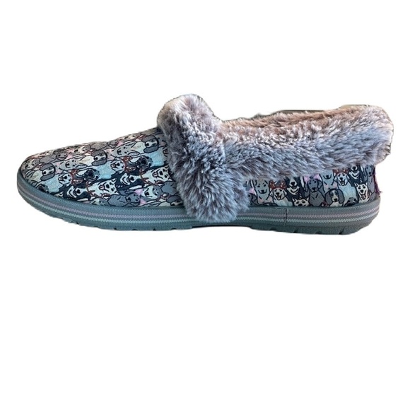 Sz9.5 Bobs For Dogs Faux Fur Slippers/shoes in Multi Grey VGUC - Picture 3 of 9